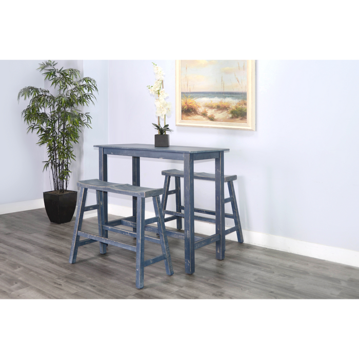 Sunny Designs Ocean Blue 30'H Bench, Wood Seat Ocean Blue - Bed & Sofa Hub