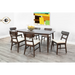 Sunny Designs Mid-century Wood Dining Table Walnut - Bed & Sofa Hub