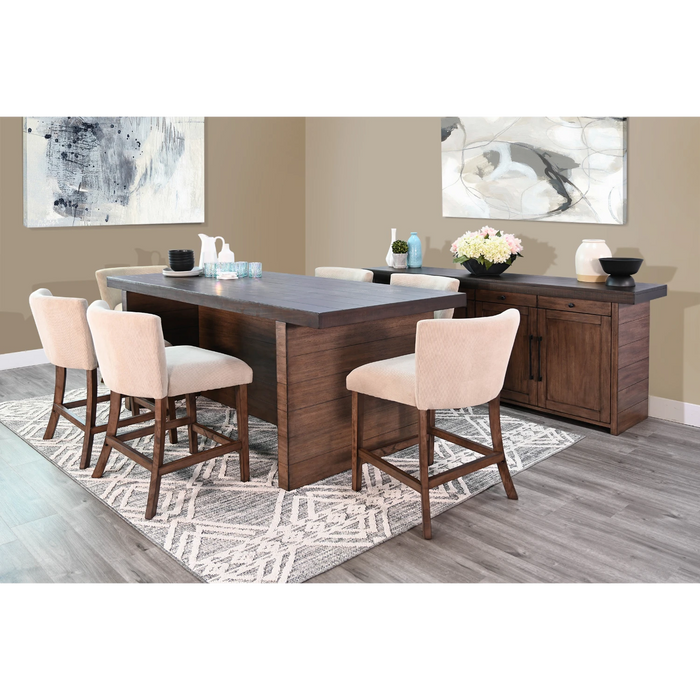 Sunny Designs Boise Counter Wood Dining Table Tobacco Leaf/Buckskin - Bed & Sofa Hub
