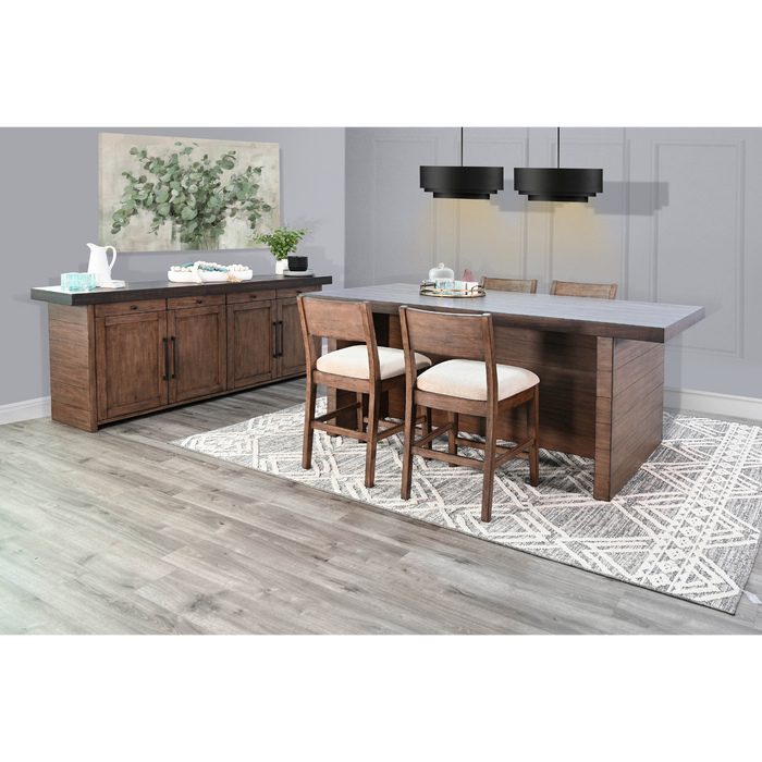 Sunny Designs Boise Counter Wood Dining Table Tobacco Leaf/Buckskin - Bed & Sofa Hub