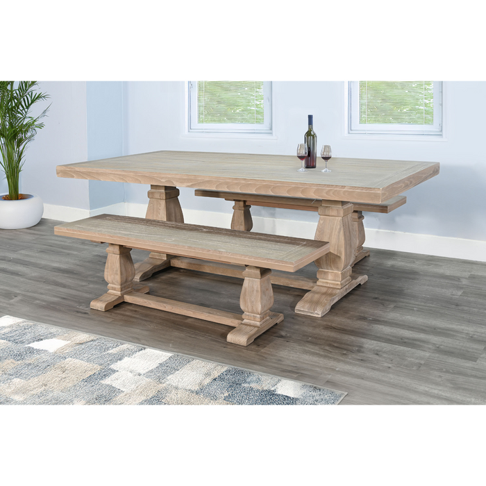 Sunny Designs Gianna Wood Dining Bench Wheat - Bed & Sofa Hub