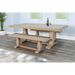 Sunny Designs Gianna Wood Dining Bench Wheat - Bed & Sofa Hub
