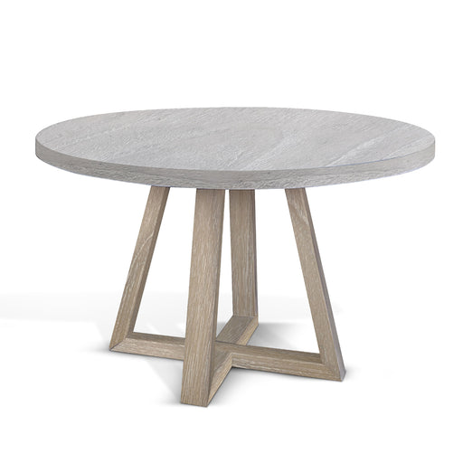 Sunny Designs Rowan Round Dining Table Light Gray/Wheat - Bed & Sofa Hub