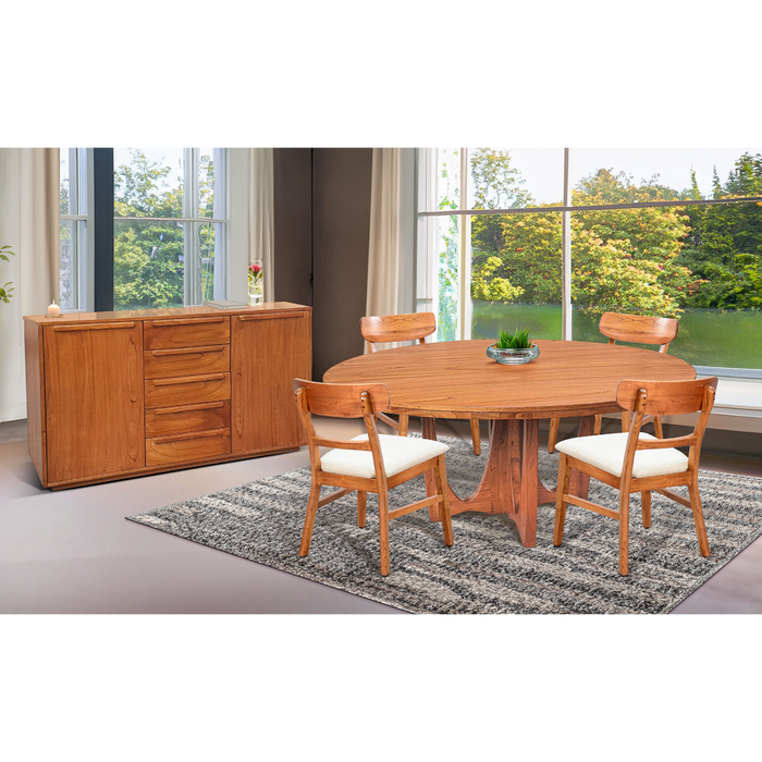 Sunny Designs Mid-Century Modern Dining Chair Cinnamon - Bed & Sofa Hub
