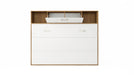 Maxima House Invento Horizontal Wall Bed, European Full XL Size with a cabinet on top IN140H-13W - Bed & Sofa Hub