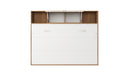 Maxima House Horizontal Murphy Bed Invento, European Full Size with a cabinet on top, mattress included IN120H-13W - Bed & Sofa Hub