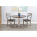 Sunny Designs Drop Leaf Round Table Tobacco Leaf and Alpine Grey - Bed & Sofa Hub