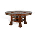 Sunny Designs Santa Fe 60"R Table with Lazy Susan Dark Chocolate - Bed & Sofa Hub