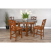 Sunny Designs Santa Fe 60"R Table with Lazy Susan Dark Chocolate - Bed & Sofa Hub