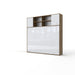 Maxima House Invento Horizontal Wall Bed, European Twin Size with a cabinet on top IN90H-12W - Bed & Sofa Hub