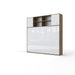 Maxima House Invento Horizontal Wall Bed, European Full Size with a cabinet on top IN120H-12W - Bed & Sofa Hub