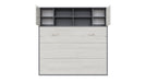 Maxima House Invento Horizontal Wall Bed, European Twin Size with a cabinet on top IN90H-12W - Bed & Sofa Hub