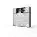 Maxima House Invento Horizontal Wall Bed, European Twin Size with a cabinet on top IN90H-12W - Bed & Sofa Hub