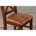 Sunny Designs Double Crossback Dining Chair Dark chocolate - Bed & Sofa Hub
