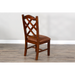 Sunny Designs Double Crossback Dining Chair Dark chocolate - Bed & Sofa Hub