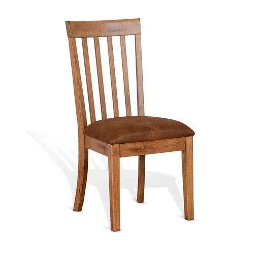 Sunny Designs Sedona Slatback Chair, Cushion Seat Rustic oak - Bed & Sofa Hub