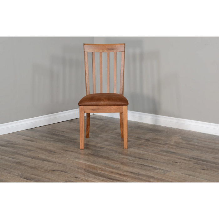 Sunny Designs Sedona Slatback Chair, Cushion Seat Rustic oak - Bed & Sofa Hub