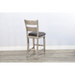 Sunny Designs Bar Ladderback Barstool, Cushion Seat Alpine Grey - Bed & Sofa Hub