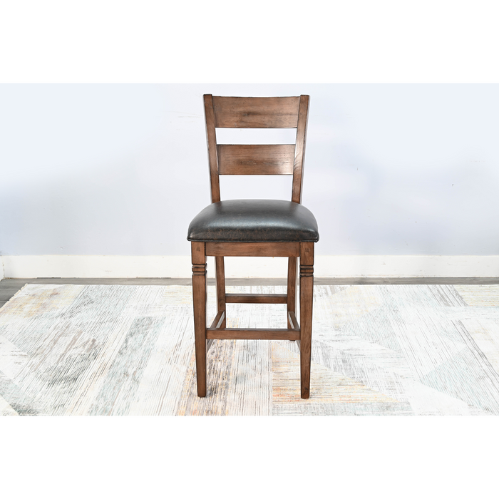 Sunny Designs Bar Ladderback Barstool, Cushion Seat Buckskin - Bed & Sofa Hub