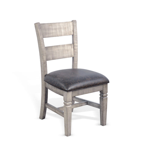Sunny Designs Homestead Hills Ladderback Dining Chair Tobacco Leaf and Alpine Grey - Bed & Sofa Hub