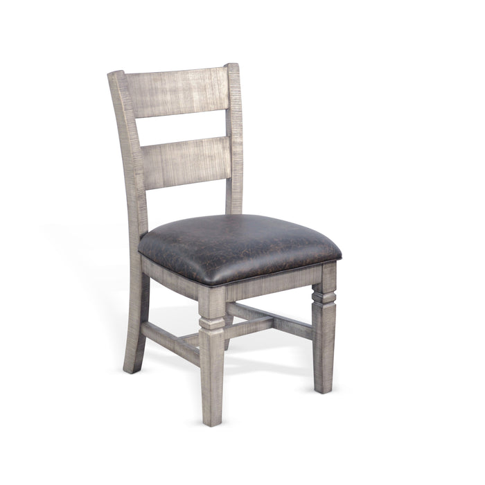 Sunny Designs Homestead Hills Ladderback Dining Chair Tobacco Leaf and Alpine Grey - Bed & Sofa Hub
