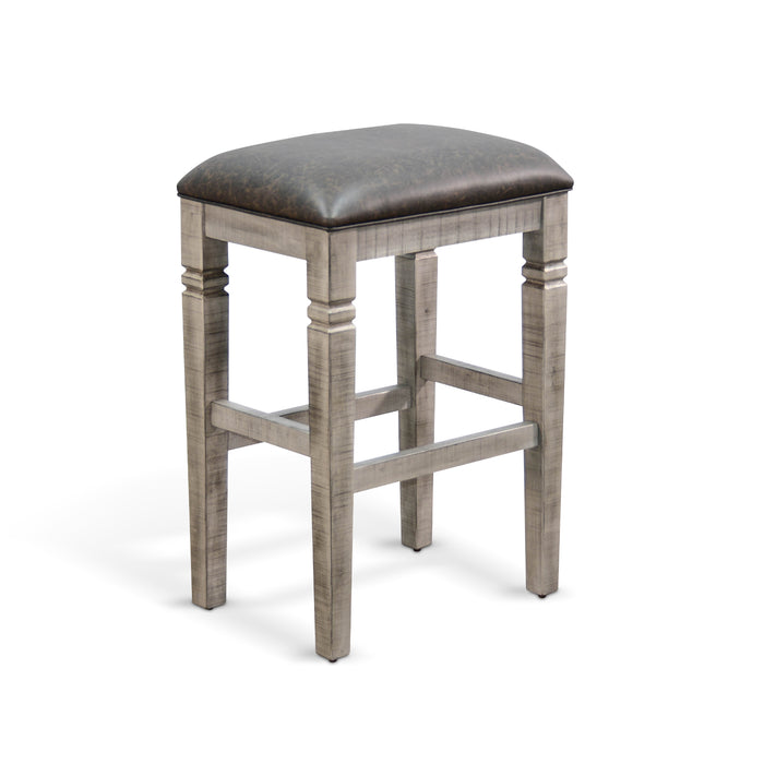 Sunny Designs Bar Stool, Cushion Seat Alpine Grey - Bed & Sofa Hub