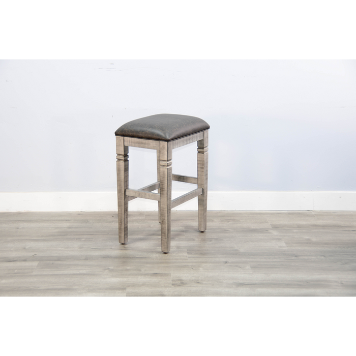 Sunny Designs Bar Stool, Cushion Seat Alpine Grey - Bed & Sofa Hub