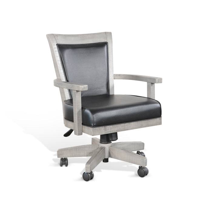 Sunny Designs Game Chair with Casters, Cushion Seat & Back Alpine Grey - Bed & Sofa Hub