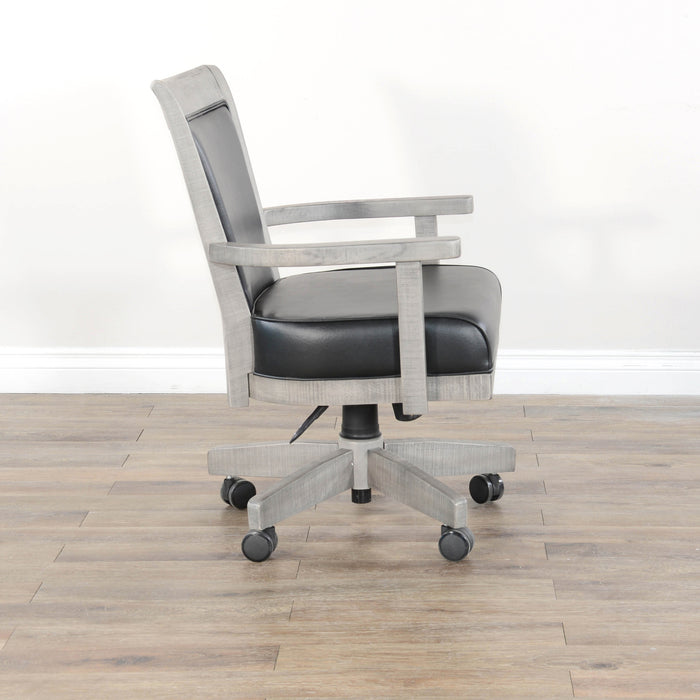 Sunny Designs Game Chair with Casters, Cushion Seat & Back Alpine Grey - Bed & Sofa Hub