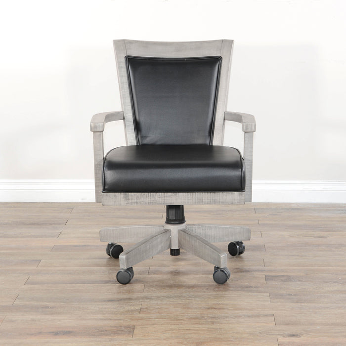 Sunny Designs Game Chair with Casters, Cushion Seat & Back Alpine Grey - Bed & Sofa Hub