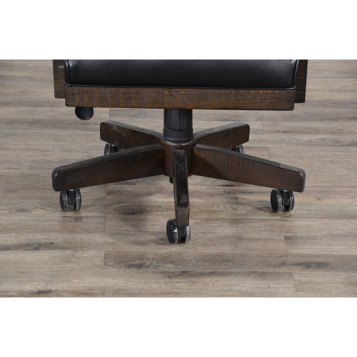 Sunny Designs Game Chair with Casters, Cushion Seat & Back Tobacco Leaf - Bed & Sofa Hub