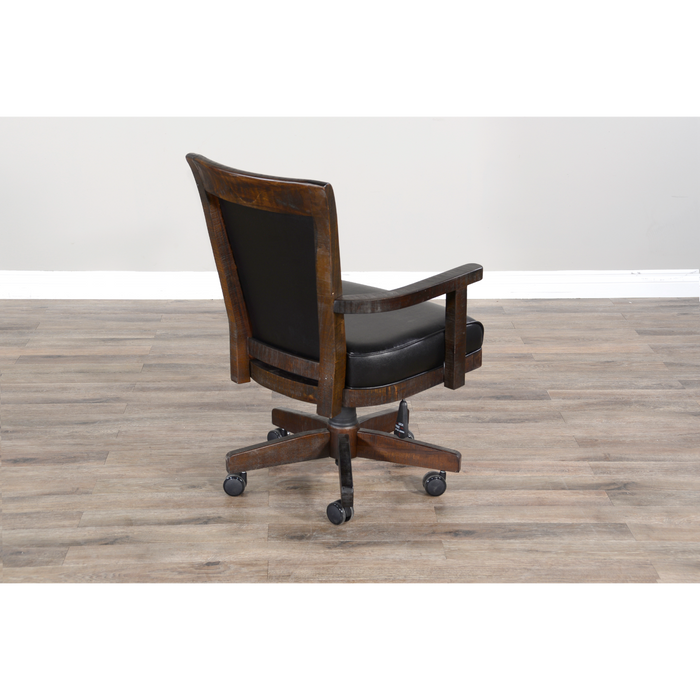 Sunny Designs Game Chair with Casters, Cushion Seat & Back Tobacco Leaf - Bed & Sofa Hub