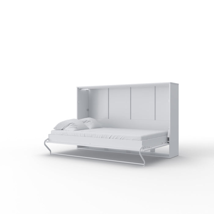 Maxima House Invento Horizontal Full Size Murphy Bed with LED and Included Mattress - Bed & Sofa Hub