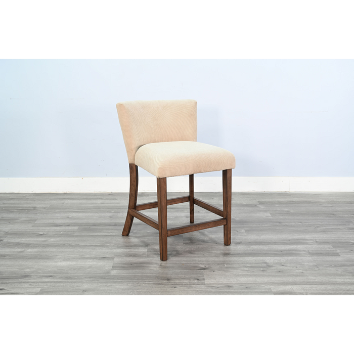 Sunny Designs Gibson Upholstered Counter Stool Buckskin - Bed & Sofa Hub