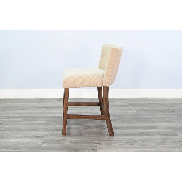 Sunny Designs Gibson Upholstered Counter Stool Buckskin - Bed & Sofa Hub