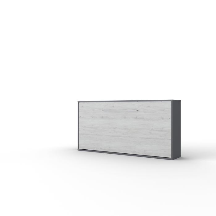 Maxima House European Horizontal TWIN size Murphy Bed INVENTO with mattress and LED IN-06WLED - Bed & Sofa Hub