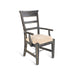 Sunny Designs Wood Arm Dining Chair Black Sand - Bed & Sofa Hub