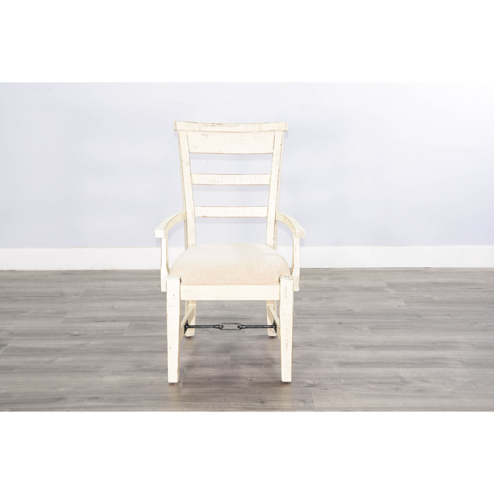 Sunny Designs Marina White Sand Arm Chair with Cushion Seat White Sand - Bed & Sofa Hub