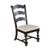 Sunny Designs Cushion Ladderback Side Chair Black Walnut - Bed & Sofa Hub
