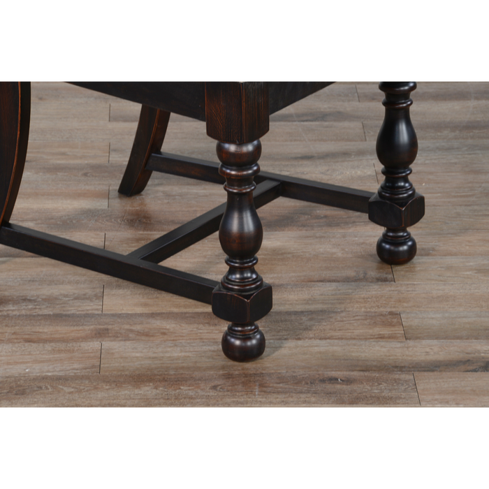 Sunny Designs Cushion Ladderback Side Chair Black Walnut - Bed & Sofa Hub