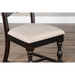Sunny Designs Cushion Ladderback Side Chair Black Walnut - Bed & Sofa Hub