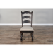 Sunny Designs Cushion Ladderback Side Chair Black Walnut - Bed & Sofa Hub