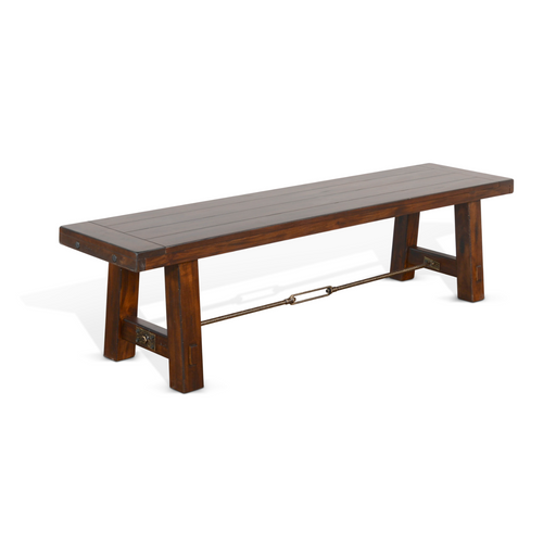 Sunny Designs 64" Bench with Turnbuckle Vintage Mocha - Bed & Sofa Hub
