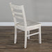 Sunny Designs Ladderback Chair, Wood Seat Marble White - Bed & Sofa Hub