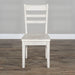 Sunny Designs Ladderback Chair, Wood Seat Marble White - Bed & Sofa Hub