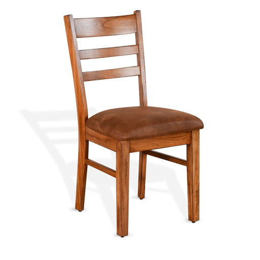 Sunny Designs Sedona Ladderback Chair, Cushion Seat Rustic oak - Bed & Sofa Hub