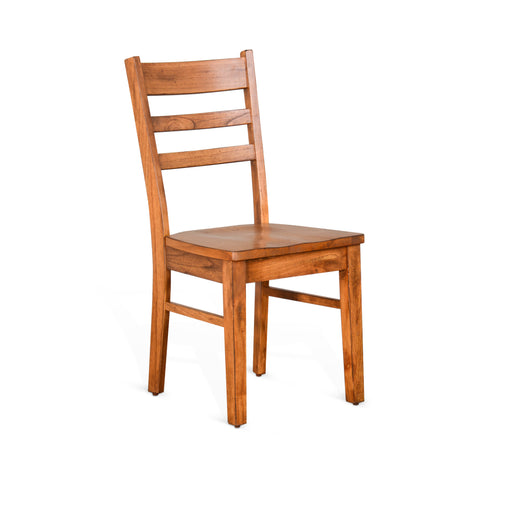 Sunny Designs Sedona Ladderback Chair, Wood Seat Rustic Oak - Bed & Sofa Hub