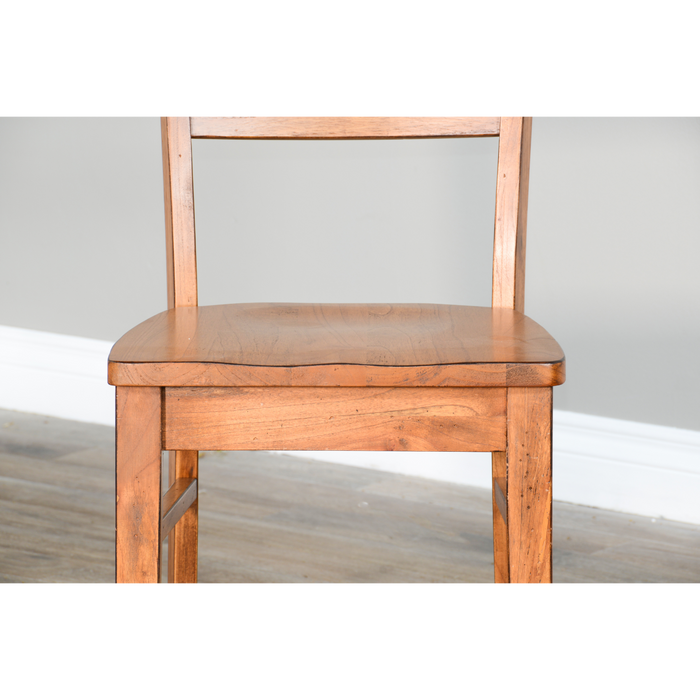 Sunny Designs Sedona Ladderback Chair, Wood Seat Rustic Oak - Bed & Sofa Hub