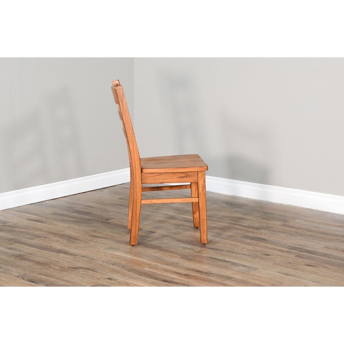 Sunny Designs Sedona Ladderback Chair, Wood Seat Rustic Oak - Bed & Sofa Hub