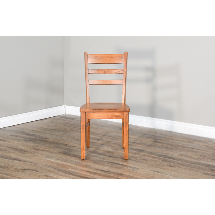 Sunny Designs Sedona Ladderback Chair, Wood Seat Rustic Oak - Bed & Sofa Hub